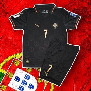 🔥 Kids Portugal Special Edition Soccer Jersey Set – Ronaldo #7 🔥
